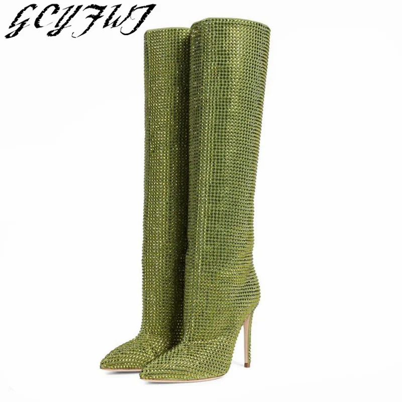 Brand New Autumn Winter Knee High Boots Women Gypsophila High Heel Crystal Party Mature Women's Boots Thin Heels Ladies Shoes
Brand New Autumn Winter Knee High Boots Women Gypsophila High Heel Crystal Party Mature Women's Boots Thin Heels Ladies Shoes
