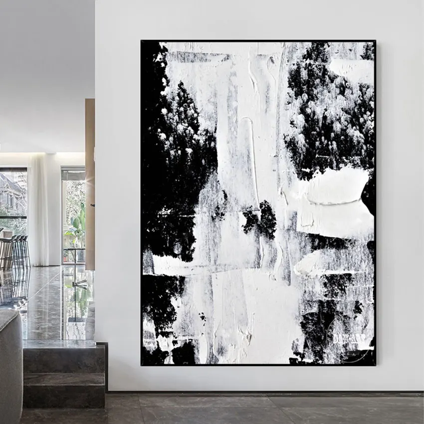 Easy Canvas Picture Art And Craft Artwork Design Abstract Black White Acrylic Palette Knife Oil Painting Wall Decor Unframed
Easy Canvas Picture Art And Craft Artwork Design Abstract Black White Acrylic Palette Knife Oil Painting Wall Decor Unframed