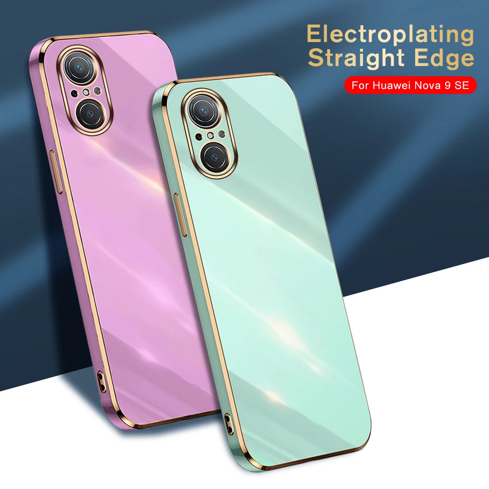 For Huawei Nova 9 SE Case Square Plating Gold Frame Camera Shockproof Fundas Hauwei Huawey Nova9 Nova 9SE Soft TPU Protect Coque
For Huawei Nova 9 SE Case Square Plating Gold Frame Camera Shockproof Fundas Hauwei Huawey Nova9 Nova 9SE Soft TPU Protect Coque