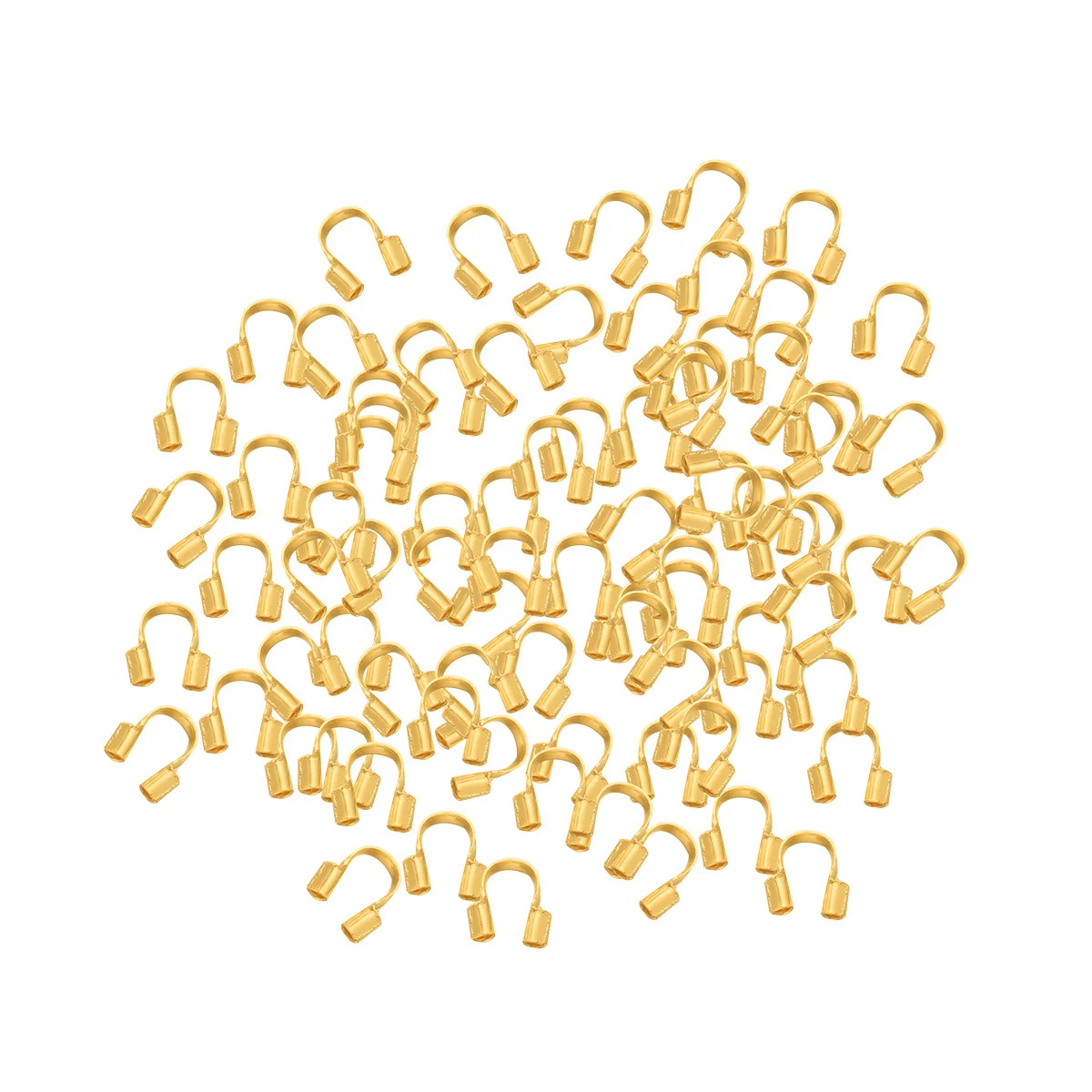 100 Pcs U Shaped Wire Loops Copper Wire Guards Cable Protectors DIY Jewelry Supplies Accessories for Necklace Bracelet Making 
100 Pcs U Shaped Wire Loops Copper Wire Guards Cable Protectors DIY Jewelry Supplies Accessories for Necklace Bracelet Making