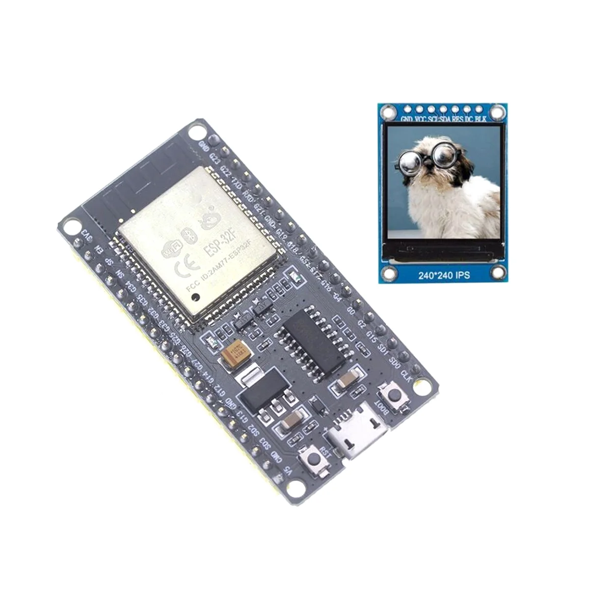 Макетная плата ESP32F для модуля CH340, беспроводная макетная плата с Wi-Fi и Bluetooth и цветным экраном 1,3 дюйма
Макетная плата ESP32F для модуля CH340, беспроводная макетная плата с Wi-Fi и Bluetooth и цветным экраном 1,3 дюйма