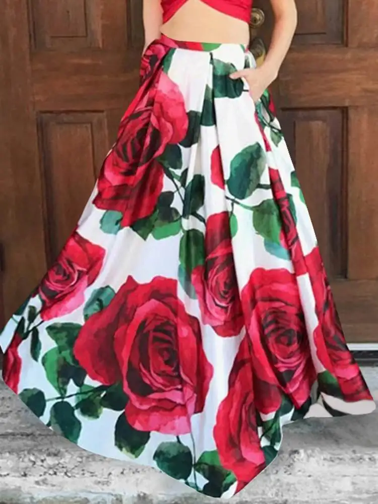 Celmia Summer Pockets Thin Jupes Bohemian Floral Long Skirts Sum Women Elegant High Waist Maxi Skirt Fashion A-line Beach Skirts
Celmia Summer Pockets Thin Jupes Bohemian Floral Long Skirts Sum Women Elegant High Waist Maxi Skirt Fashion A-line Beach Skirts