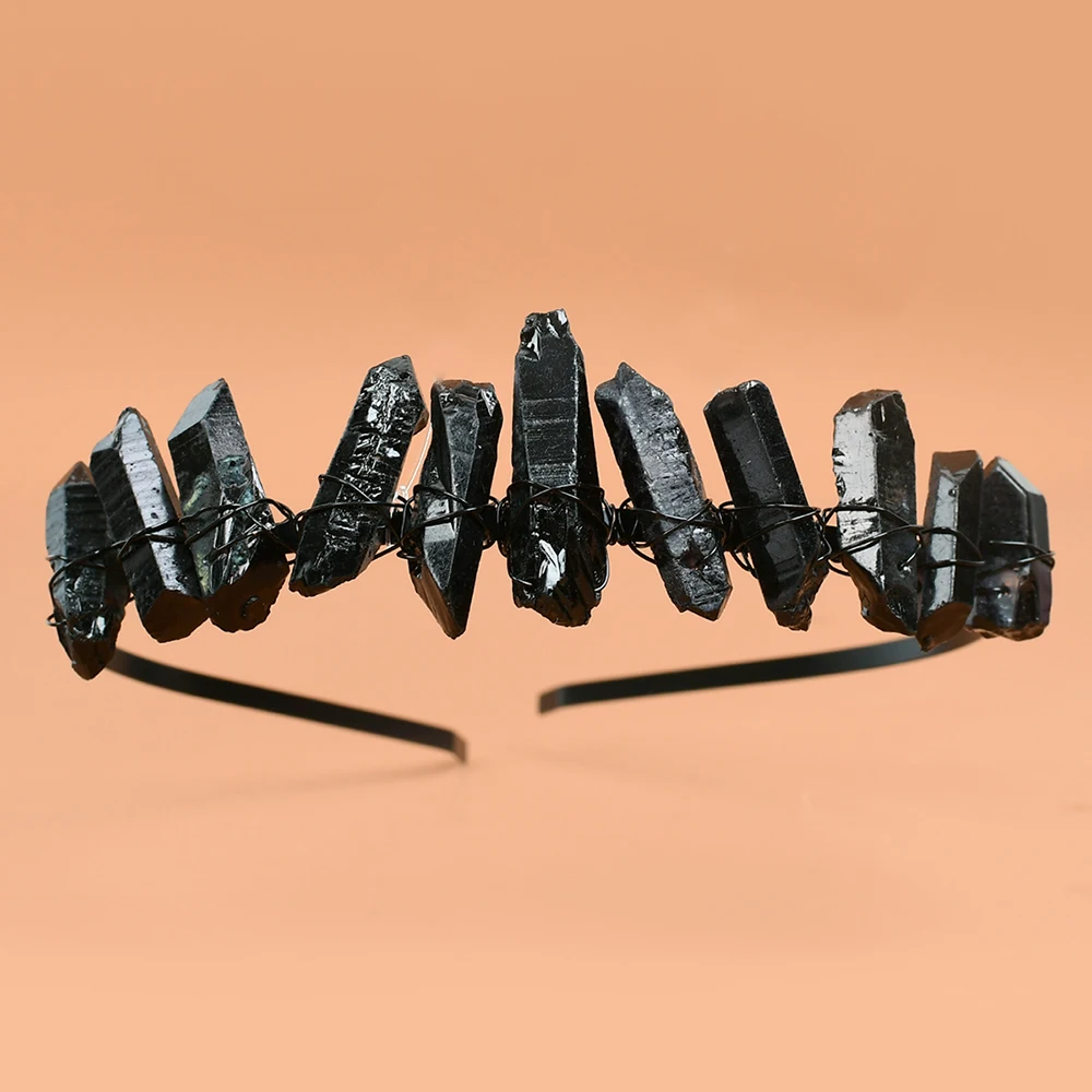 Black Crystal Slice Crown Witch Point Pendants Battette Wedding Quartz Hair Band Tiara Mermaid Bridal Hair Accessories Headpiece
Black Crystal Slice Crown Witch Point Pendants Battette Wedding Quartz Hair Band Tiara Mermaid Bridal Hair Accessories Headpiece