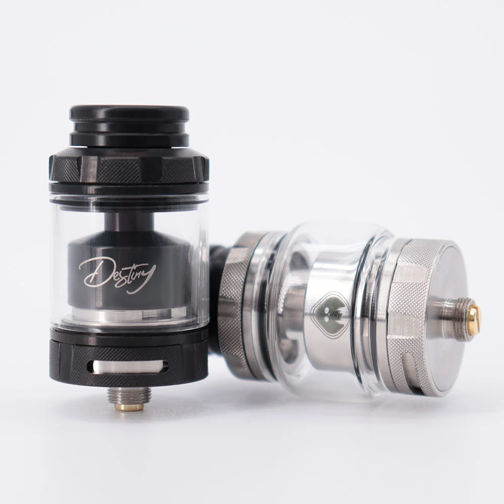 

Vaper Destiny RTA 2ml 4ml 24mm Atomizer tank Single Coil Rebuildable airflow control adjustable rta 316ss tank vs Zeus X rta