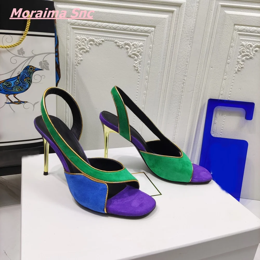 Summer Brand Luxury Women Sandals Peep Toe Leather Thin High Heel Slip-On Pathwork Mixed Colors Suede Office Party Wedding Shoes
Summer Brand Luxury Women Sandals Peep Toe Leather Thin High Heel Slip-On Pathwork Mixed Colors Suede Office Party Wedding Shoes