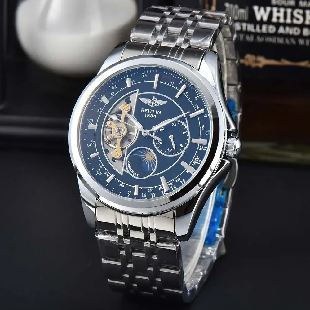 Top AAA Breitling Watches For Mens Full Stainless Steel Tourbillon Automatic Mechanical Watch High Qulaity Moon phases AAA Clock
Top AAA Breitling Watches For Mens Full Stainless Steel Tourbillon Automatic Mechanical Watch High Qulaity Moon phases AAA Clock
