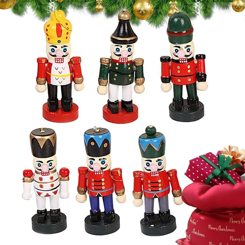 6pcs Christmas Nutcracker Ornament Wooden Nutcracker Soldier Puppet Home Christmas Decorations Children Christmas Surprise Gifts
6pcs Christmas Nutcracker Ornament Wooden Nutcracker Soldier Puppet Home Christmas Decorations Children Christmas Surprise Gifts
