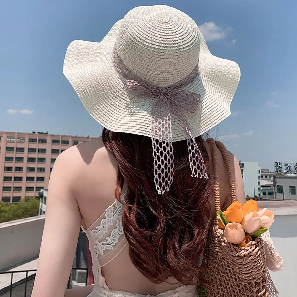 Fashion with Bow Apparel Sun Protection Wide Brim Sun Hats Travel Cap Floppy Straw Hat
Fashion with Bow Apparel Sun Protection Wide Brim Sun Hats Travel Cap Floppy Straw Hat