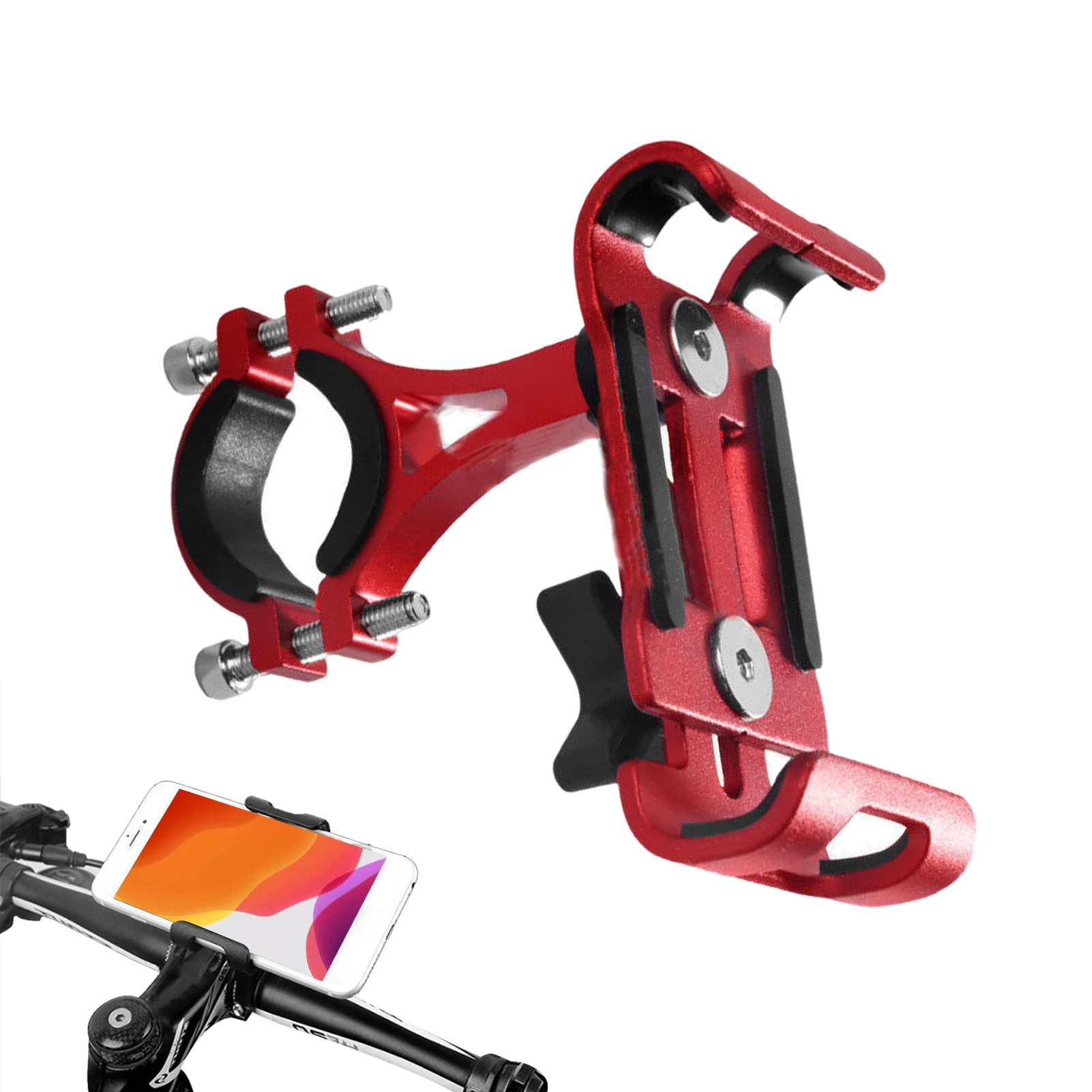 Motorcycle Phone Mount Metal Motorcycle Handlebar Phone Holder Universal Anti-slip Cell Phone Holders Compatible With 3.5-6.5in
Motorcycle Phone Mount Metal Motorcycle Handlebar Phone Holder Universal Anti-slip Cell Phone Holders Compatible With 3.5-6.5in