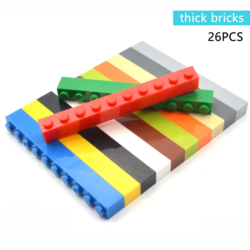26pcs Building Blocks 1x10 Dots Thick Figures Bricks Educational Creative Size Fit Other Brand Plastic DIY Toys Accessorie6111
26pcs Building Blocks 1x10 Dots Thick Figures Bricks Educational Creative Size Fit Other Brand Plastic DIY Toys Accessorie6111