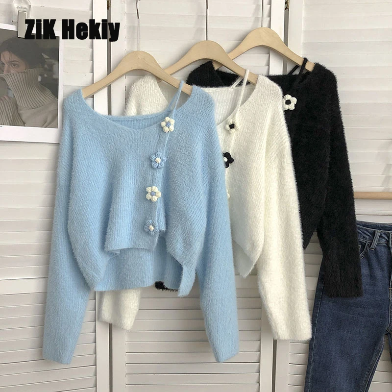 Zik Hekiy Women Three-Dimensional Applique V-Neck Long-Sleeved Knitted Sweater Women Fall Solid Color Versatile Sweater Women
Zik Hekiy Women Three-Dimensional Applique V-Neck Long-Sleeved Knitted Sweater Women Fall Solid Color Versatile Sweater Women