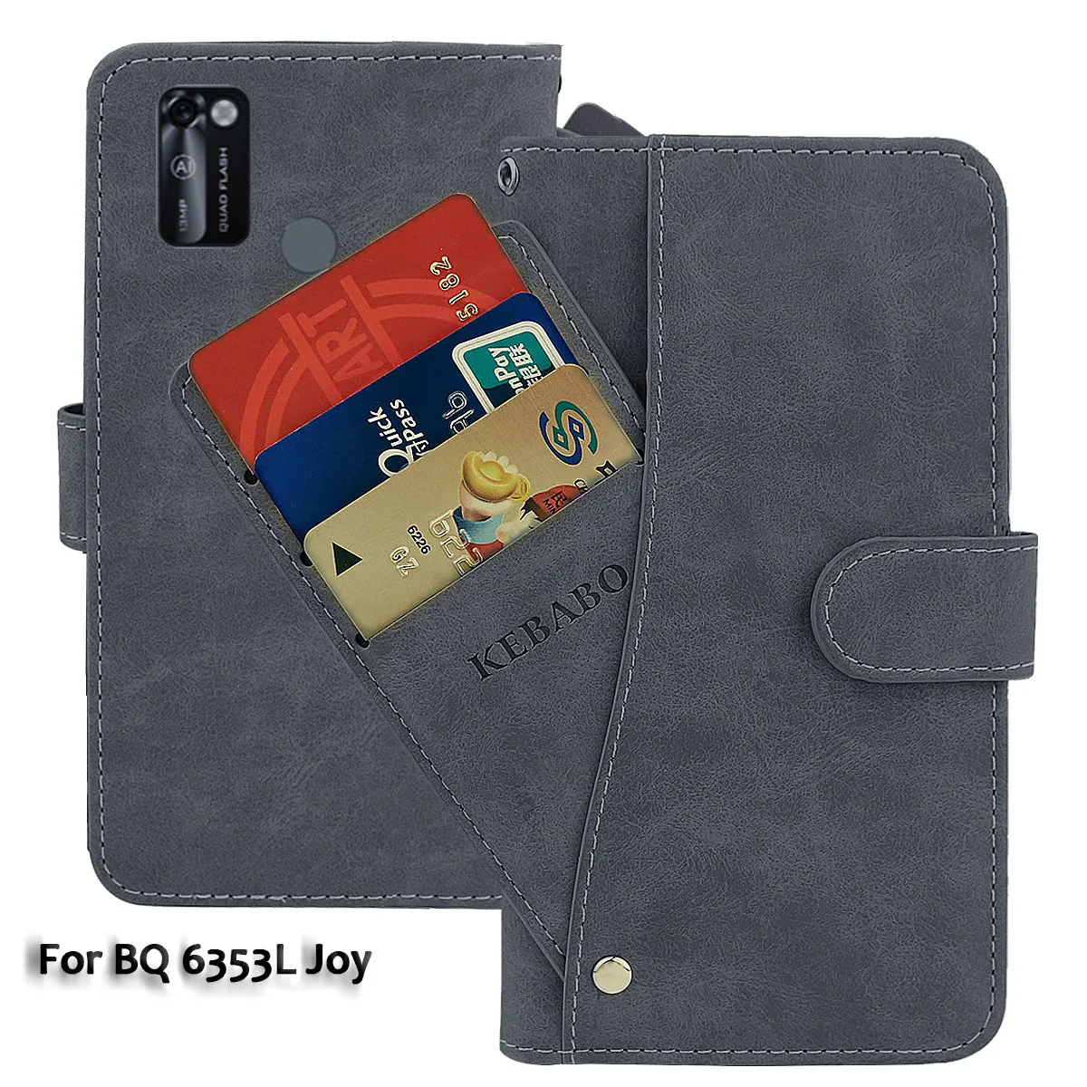 

Кожаный чехол-кошелек BQ 6353L Joy, модный роскошный флип-чехол 6,26 дюйма с передней картой 6353L Joy BQ, магнитные чехлы для телефонов