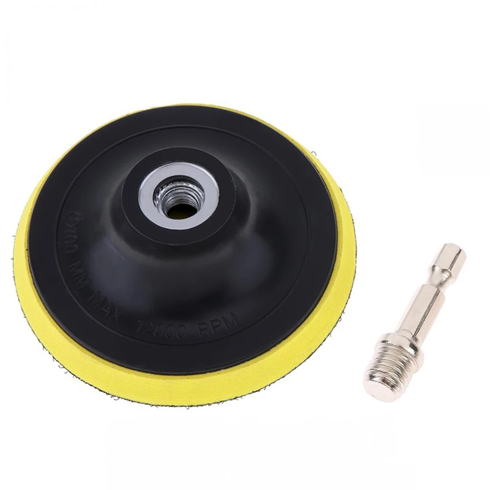 4 Inch(100mm) Hook And Loop Buffing Pad For Sanding Discs, Rotary Backing Pad With M10 Drill Adapter And Soft Foam Layer
4 Inch(100mm) Hook And Loop Buffing Pad For Sanding Discs, Rotary Backing Pad With M10 Drill Adapter And Soft Foam Layer