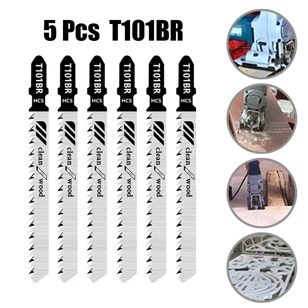 5PCS/set Jigsaw Blades T101BR Sawblade Soft Wood Woodworking Tools 100mm Accessories Down Cutting For Plywood HCS
5PCS/set Jigsaw Blades T101BR Sawblade Soft Wood Woodworking Tools 100mm Accessories Down Cutting For Plywood HCS