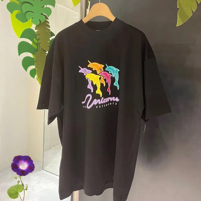 Rainbow Colorful Logo Print Vetements T-shirt Men Women High Quality Oversize T Shirt
Rainbow Colorful Logo Print Vetements T-shirt Men Women High Quality Oversize T Shirt