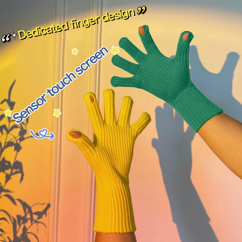 New Touch Screen Gloves for Playing Phone Women Winter Thicken Warm Knitted Stretch Gloves Full Finger Outdoor Skiing Gloves Y2K
New Touch Screen Gloves for Playing Phone Women Winter Thicken Warm Knitted Stretch Gloves Full Finger Outdoor Skiing Gloves Y2K