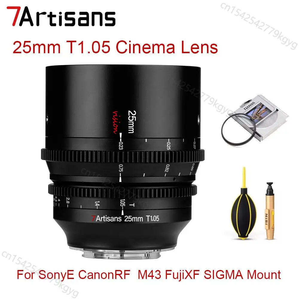 Фотообъектив 7artisans 25 мм T1.05 для фотоаппаратов Fuji X Sony E M43 Canon RF Leica Sigma L Mount ZCAM BMPCC 4K
Фотообъектив 7artisans 25 мм T1.05 для фотоаппаратов Fuji X Sony E M43 Canon RF Leica Sigma L Mount ZCAM BMPCC 4K