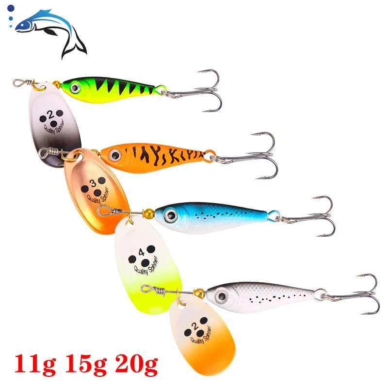 1pcs Rotating Metal Spinner Fishing Lures 11g 15g 20g Sequins Lure Artificial Bait Crap Bass Pike Fishing Tackle Jig Bait
1pcs Rotating Metal Spinner Fishing Lures 11g 15g 20g Sequins Lure Artificial Bait Crap Bass Pike Fishing Tackle Jig Bait