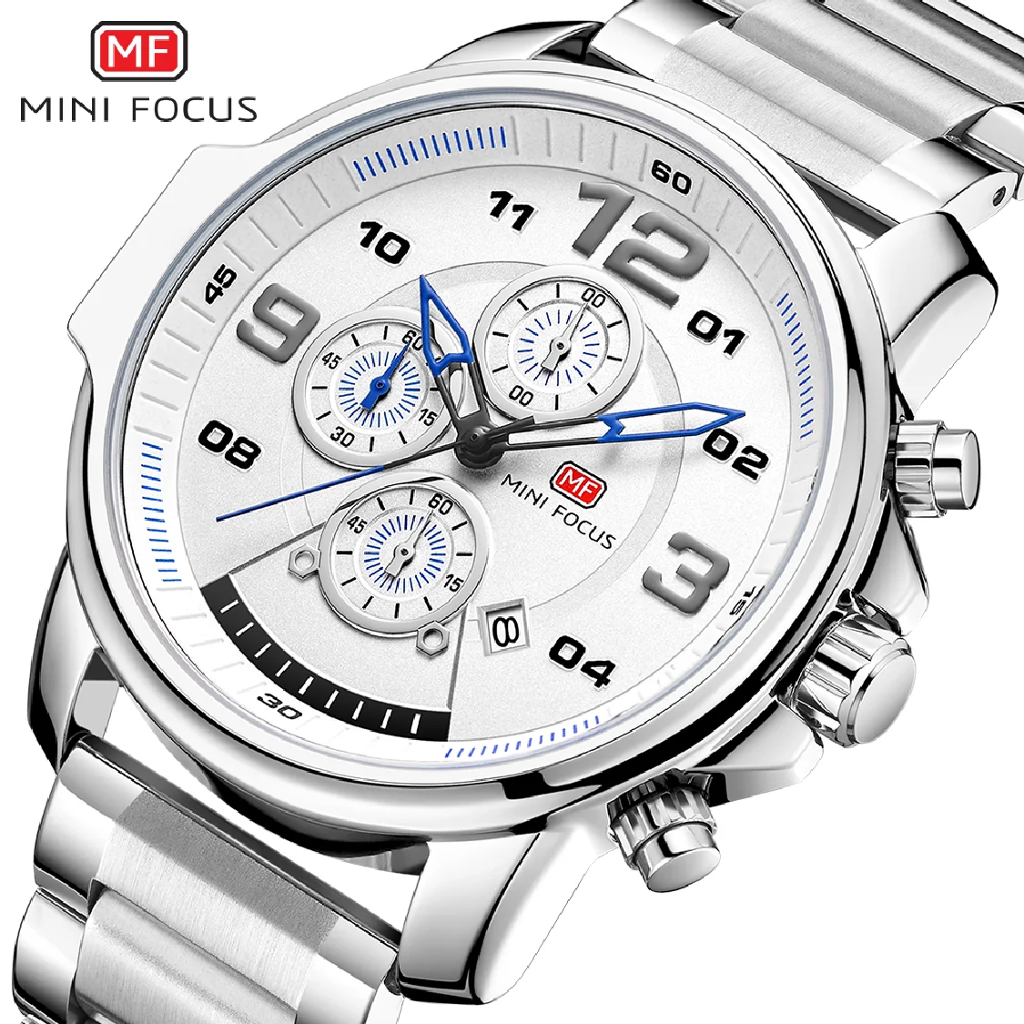 MINI FOCUS Fashion Men Watches Luxury Brand Business Silver Stainless Steel Men's Quartz Watch Chronograph Sport Wristwatch Mens
MINI FOCUS Fashion Men Watches Luxury Brand Business Silver Stainless Steel Men's Quartz Watch Chronograph Sport Wristwatch Mens