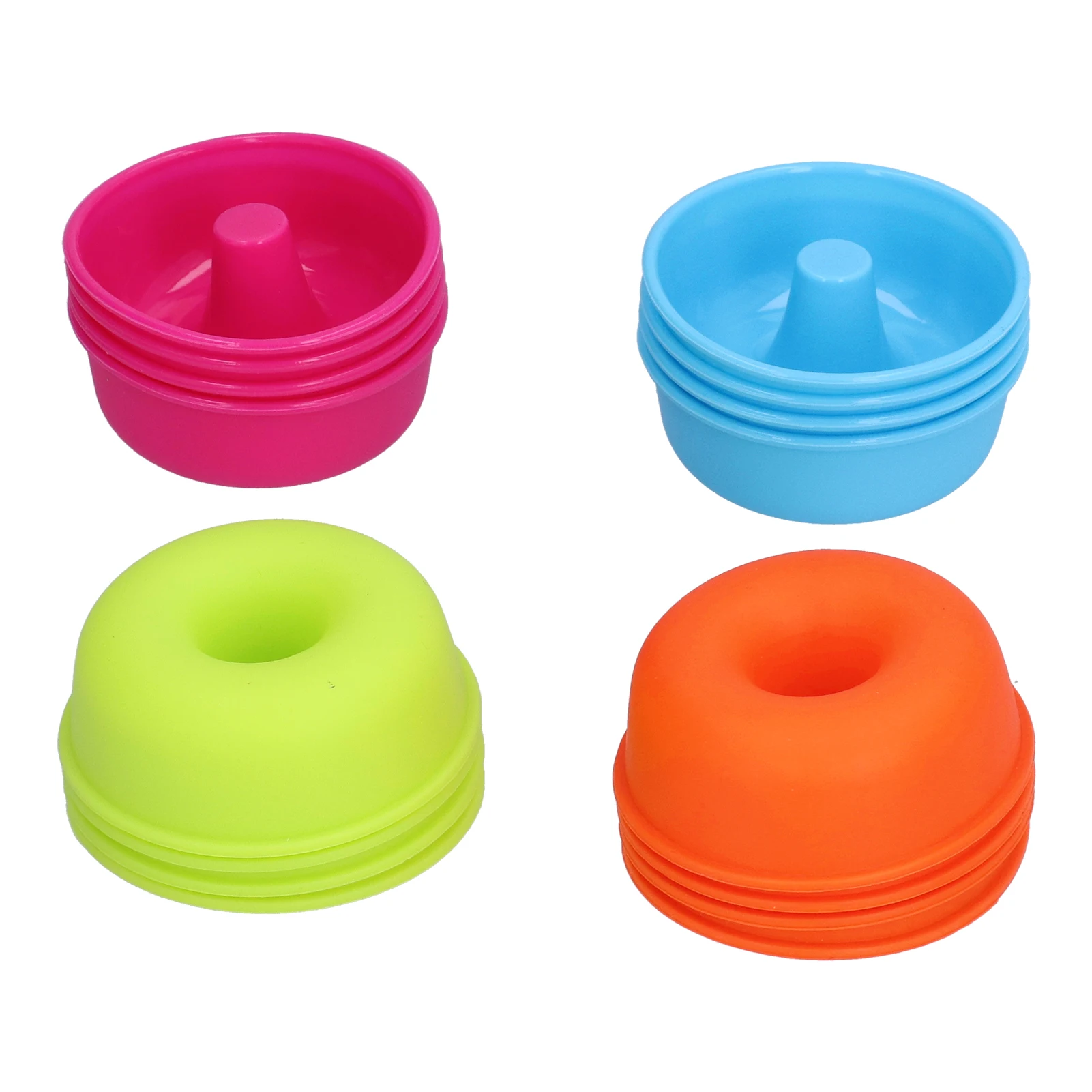16pcs Donut Mold Bright Colors Reusable Cleanable Reliable Baking Cups for Pastries Puddings
16pcs Donut Mold Bright Colors Reusable Cleanable Reliable Baking Cups for Pastries Puddings