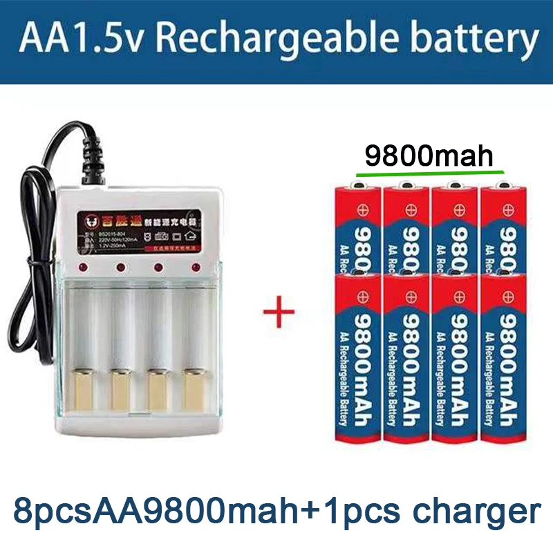 100% Оригинальная Аккумуляторная батарея AA 9800 мАч + зарядное устройство 1 шт., используется для ярких фонариков, бритв, игрушечных автомобилей ...
100% Оригинальная Аккумуляторная батарея AA 9800 мАч + зарядное устройство 1 шт., используется для ярких фонариков, бритв, игрушечных автомобилей ...