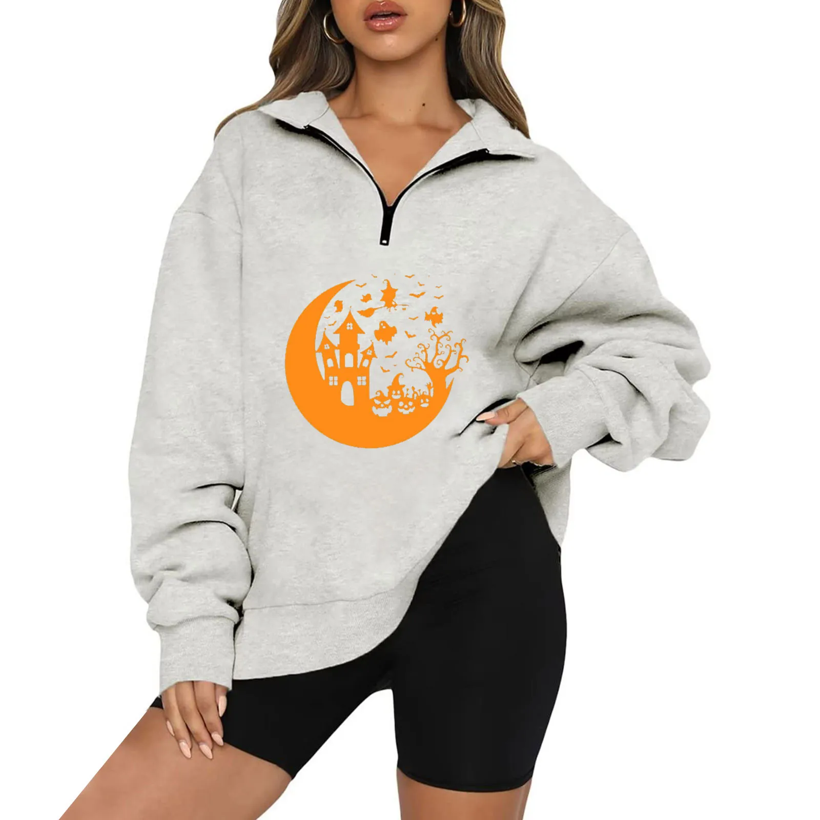 Womens Halloween Print Oversized Half Zip Pullover Long Sleeve Sweatshirt Softest Sweatshirt Ever Women Softest Sweatshirt Women
Womens Halloween Print Oversized Half Zip Pullover Long Sleeve Sweatshirt Softest Sweatshirt Ever Women Softest Sweatshirt Women