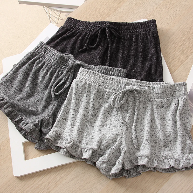 Knitted Shorts Women Casual Elastic Waist Drawstring Ruffles Stretchy Womens Shorts Summer
Knitted Shorts Women Casual Elastic Waist Drawstring Ruffles Stretchy Womens Shorts Summer