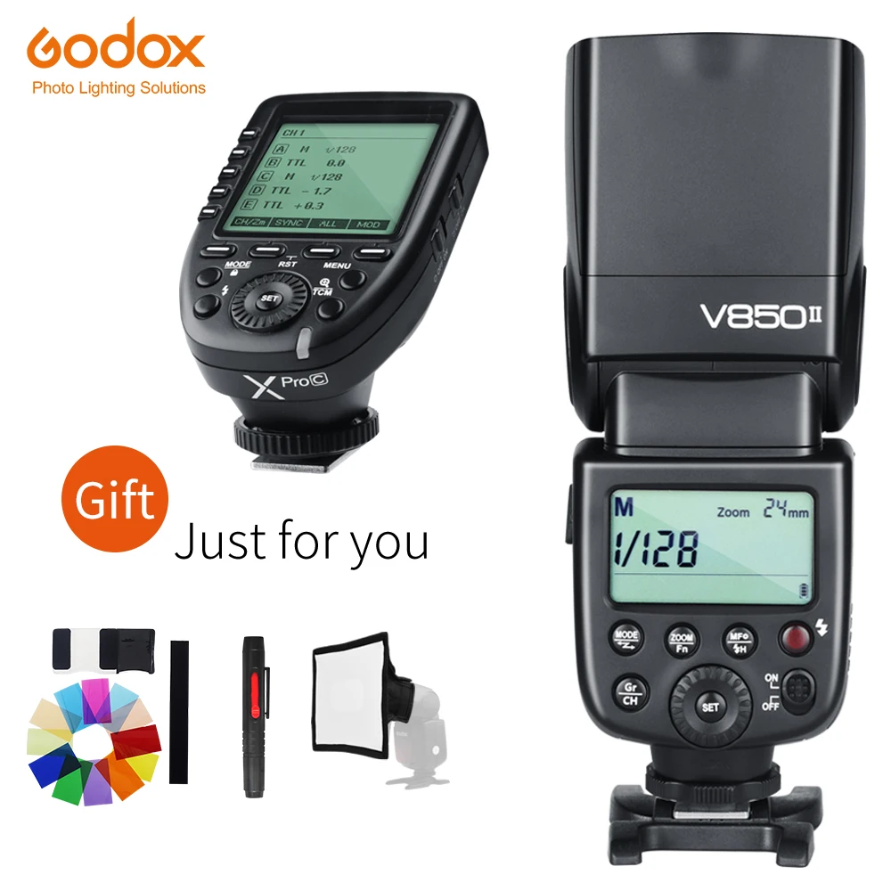 Godox V850II GN60 литий-ионный аккумулятор 2,4G Беспроводная система X Speedlite Flash + Xpro-C/N/S/F/O триггер для Canon Nikon Sony Fuji Olympus
Godox V850II GN60 литий-ионный аккумулятор 2,4G Беспроводная система X Speedlite Flash + Xpro-C/N/S/F/O триггер для Canon Nikon Sony Fuji Olympus