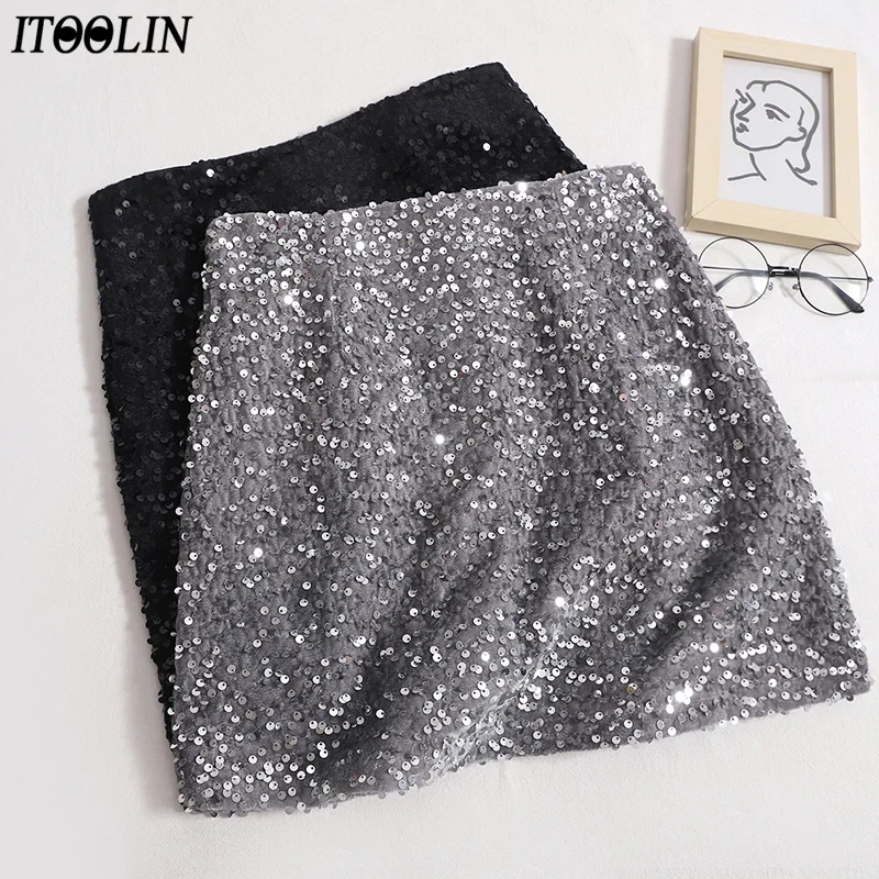 ITOOLIN Women Chic Shiny Skirts Sexy High Waist Slim Party A-line Skirt Summer Elegant For Women Office Mini Bodycon Skirt 2023
ITOOLIN Women Chic Shiny Skirts Sexy High Waist Slim Party A-line Skirt Summer Elegant For Women Office Mini Bodycon Skirt 2023