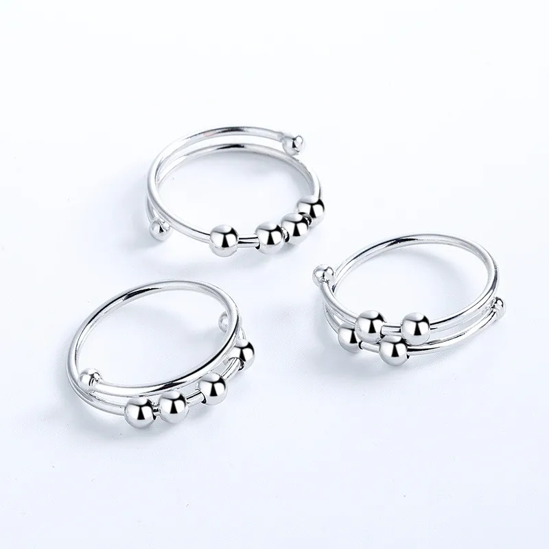 New Fidget Beads Rings for Women Men Rotate Freely Anti Stress Anxiety Ring Single Coil Antistress Spiral Beads Rotate Jewlery
New Fidget Beads Rings for Women Men Rotate Freely Anti Stress Anxiety Ring Single Coil Antistress Spiral Beads Rotate Jewlery
