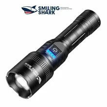Smiling Shark SD5219 Super Bright Flashlight M60 Led Torch Light 4 Modes USB Rechargeable Waterproof Outdoor Camping Lighting