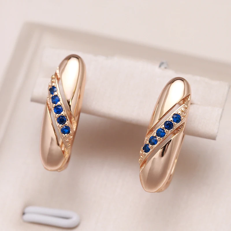 Kinel New Simple Blue Natural Zircon Earrings for Women 585 Rose Gold Ethnic Bride Wedding Earrings Stylish Vintage Jewelry 2022
Kinel New Simple Blue Natural Zircon Earrings for Women 585 Rose Gold Ethnic Bride Wedding Earrings Stylish Vintage Jewelry 2022