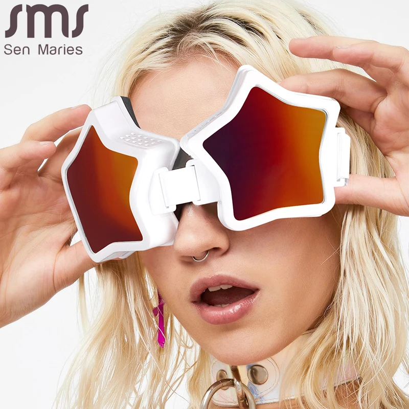 New Punk Oversized Sunglasses 2023 Women Men Star Shaped Goggle Sun Glasses Female Brand Designer Eyewear Gradient Lens Oculos
New Punk Oversized Sunglasses 2023 Women Men Star Shaped Goggle Sun Glasses Female Brand Designer Eyewear Gradient Lens Oculos