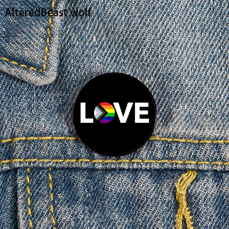 Progress Pride Flag Love Pin Custom Brooches Shirt Lapel teacher tote Bag backpacks Badge Cartoon gift brooches pins for women
Progress Pride Flag Love Pin Custom Brooches Shirt Lapel teacher tote Bag backpacks Badge Cartoon gift brooches pins for women