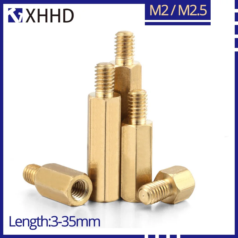 

M2 M2.5 Hex Brass Male Female Standoff Pillar Mount Threaded Hexagon PCB Motherboard Spacer Hollow Column Bolt Screw Standoffs