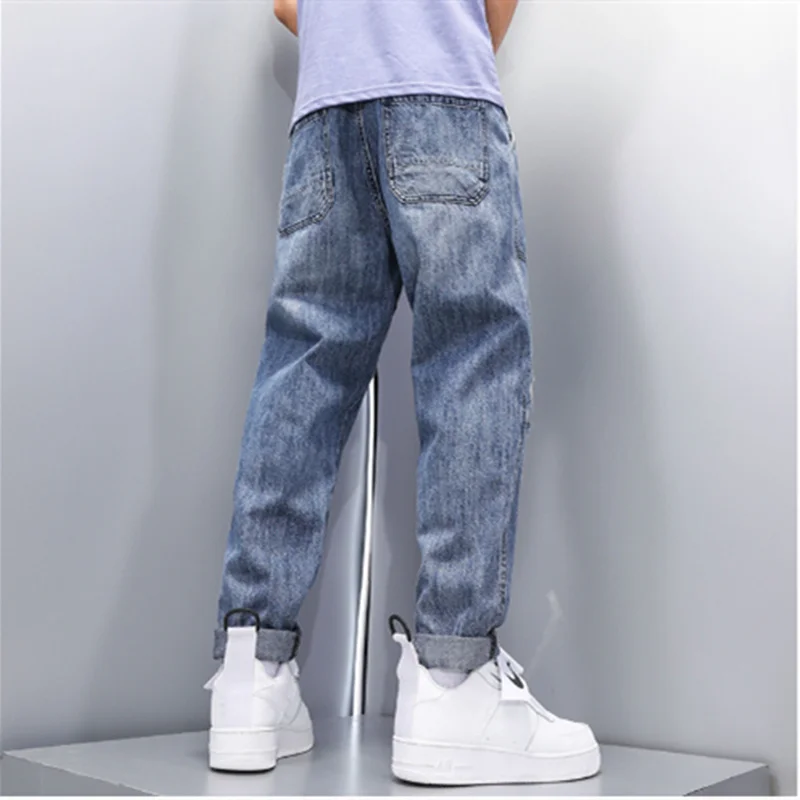 New Spring Summer Ripped Jeans Men's Loose Straight Nine-point Harlan Casual Pants Outdoor Walking Students College Trousers
New Spring Summer Ripped Jeans Men's Loose Straight Nine-point Harlan Casual Pants Outdoor Walking Students College Trousers