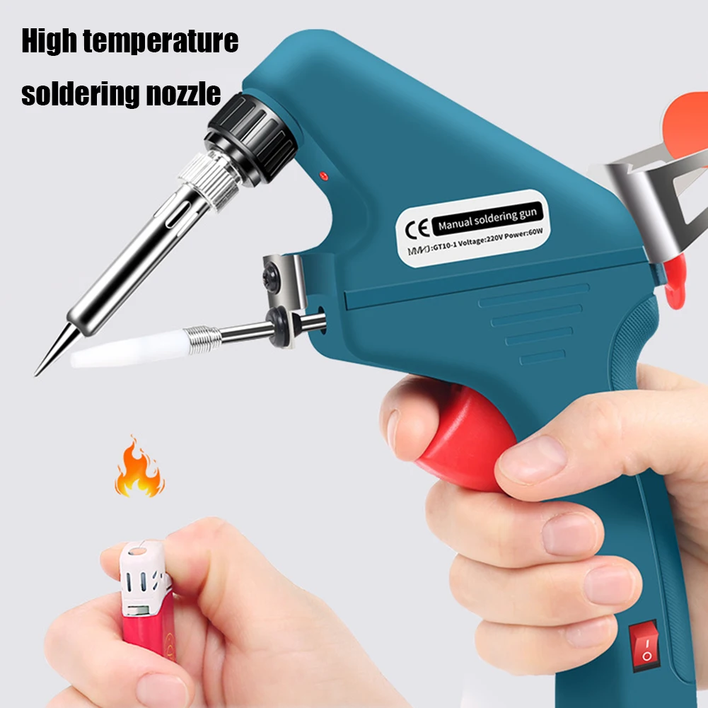 60W Automatic Tin Feeding Gun Fast Heating Electric Soldering Iron Welding Machine Detachable for DIY Electrical Repair 
60W Automatic Tin Feeding Gun Fast Heating Electric Soldering Iron Welding Machine Detachable for DIY Electrical Repair