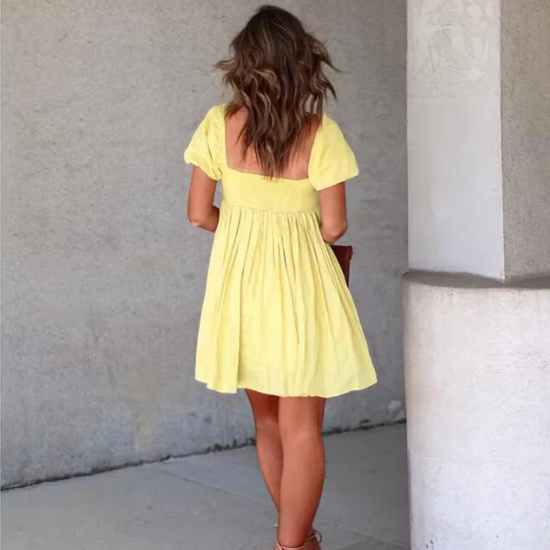 Casual slim fashion sexy elegant 2023 new dress, Fashion Summer Women's Sexy Backless Mid Sleeve Solid Pleated High Waist Pleate
Casual slim fashion sexy elegant 2023 new dress, Fashion Summer Women's Sexy Backless Mid Sleeve Solid Pleated High Waist Pleate