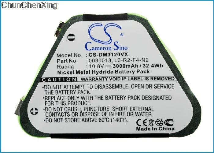 Cameron Sino 3000mAh Battery 0030013, L3-R2-F4-N2 for Dirt Devil M030, M3120
Cameron Sino 3000mAh Battery 0030013, L3-R2-F4-N2 for Dirt Devil M030, M3120