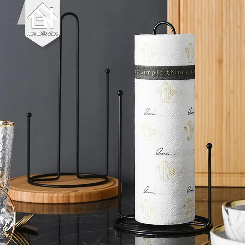 Iron Nordic kitchen Vertical Paper Towel Holder Shelf Creative Dining Table Roll Paper Wrap Storage Rack Desktop Decor
Iron Nordic kitchen Vertical Paper Towel Holder Shelf Creative Dining Table Roll Paper Wrap Storage Rack Desktop Decor