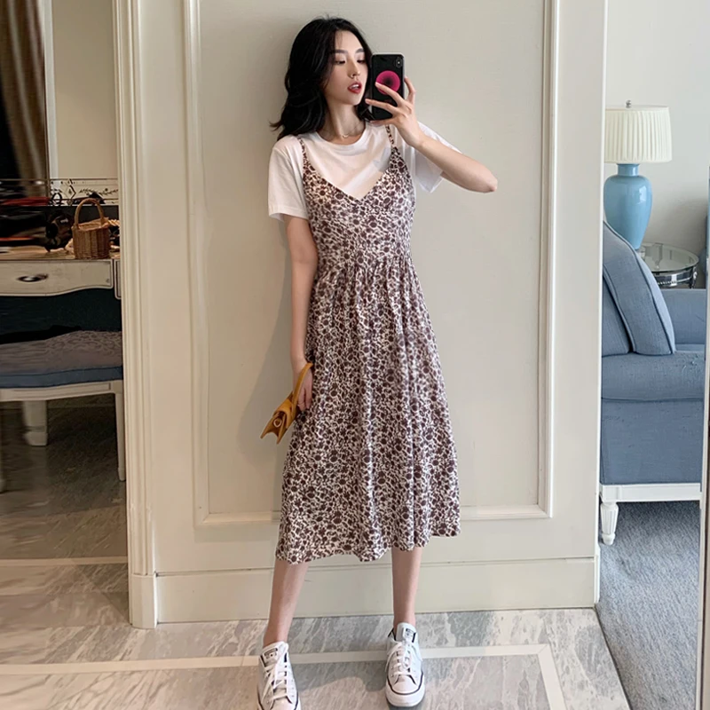 Elegant Dresses Women Cute Solid Floral Print Spaghetti Strap O-Neck Black With Dress Dropshipping
Elegant Dresses Women Cute Solid Floral Print Spaghetti Strap O-Neck Black With Dress Dropshipping