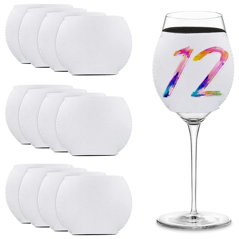 12PCS Sublimation Blanks Wine Glass Sleeve Neoprene Wine Glass Insulator Cover for Glass Sublimation Ornaments Supplies
12PCS Sublimation Blanks Wine Glass Sleeve Neoprene Wine Glass Insulator Cover for Glass Sublimation Ornaments Supplies