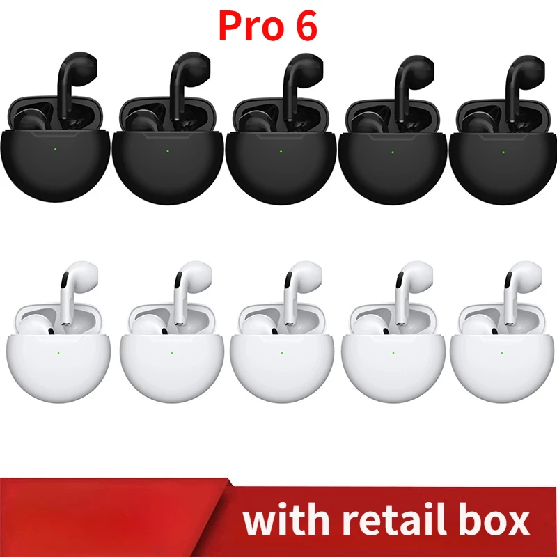 Pro 6 TWS Mini Earbuds Wireless Headphones Bluetooth Earphone 5.0 Stereo Headset with Microphone
Pro 6 TWS Mini Earbuds Wireless Headphones Bluetooth Earphone 5.0 Stereo Headset with Microphone