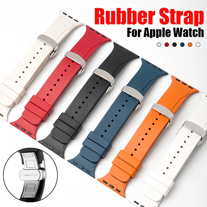 Ремешок резиновый для Apple Watch Ultra 2 49 мм 9 8 7 45 мм 41 мм, сменный Браслет высокого качества для iWatch 6 5 44 мм 42 мм 38 мм 40 мм
Ремешок резиновый для Apple Watch Ultra 2 49 мм 9 8 7 45 мм 41 мм, сменный Браслет высокого качества для iWatch 6 5 44 мм 42 мм 38 мм 40 мм