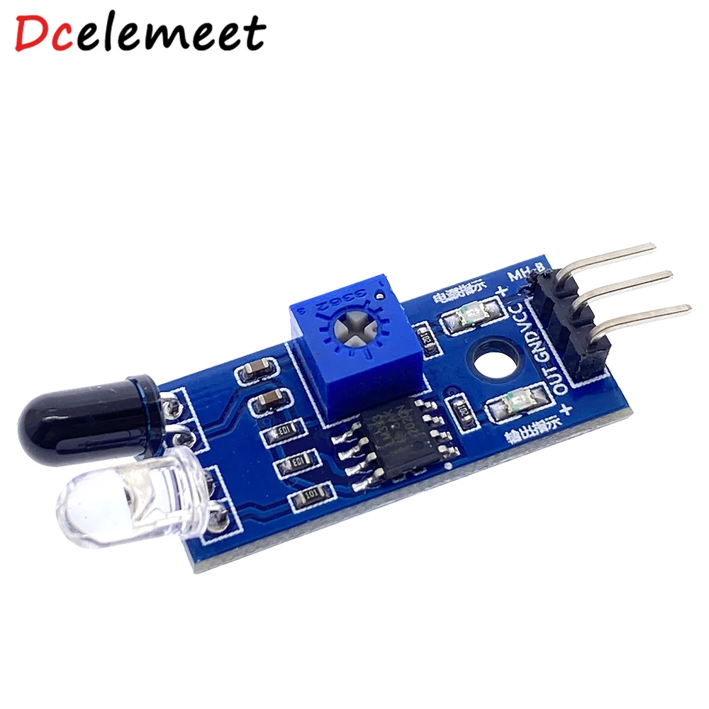 

DC 3.3V-5V IR Infrared Obstacle Avoidance Sensor Module for Arduino Smart Car Robot 3-Wire Reflective Photoelectric