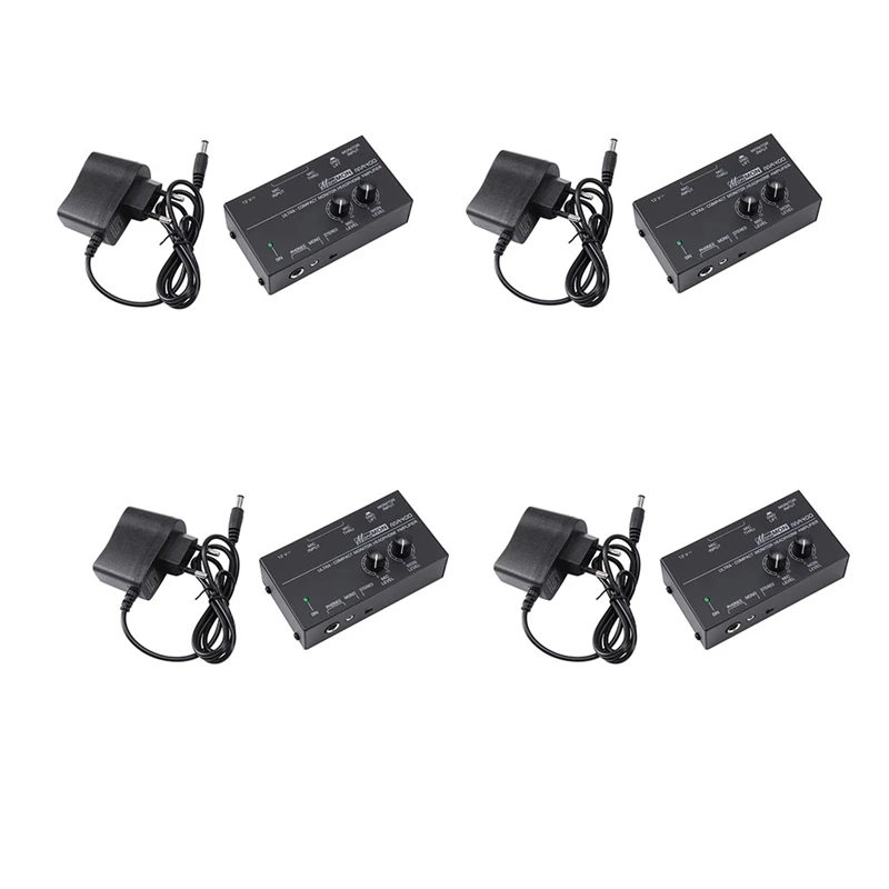 4X Ma400 Headphone Preamplifier Microphone Preamplifier Headphone Preamplifier Personal Monitor Mixer,Eu Plug
4X Ma400 Headphone Preamplifier Microphone Preamplifier Headphone Preamplifier Personal Monitor Mixer,Eu Plug