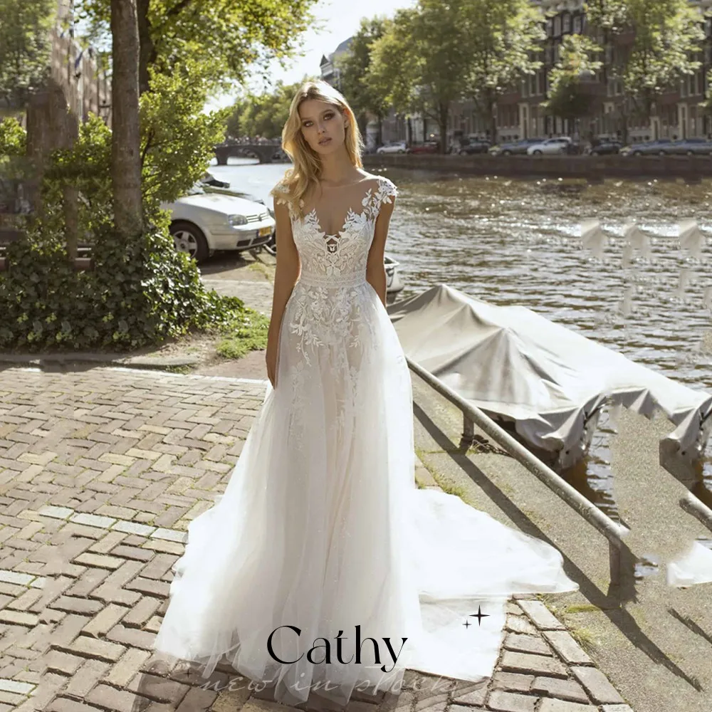 Delicately Lace Embroidery Bridal Gown Romantic A-line Wedding Dresses Boho Beach Vestidos De Boda Comfy Layer Robe De Mariée
Delicately Lace Embroidery Bridal Gown Romantic A-line Wedding Dresses Boho Beach Vestidos De Boda Comfy Layer Robe De Mariée