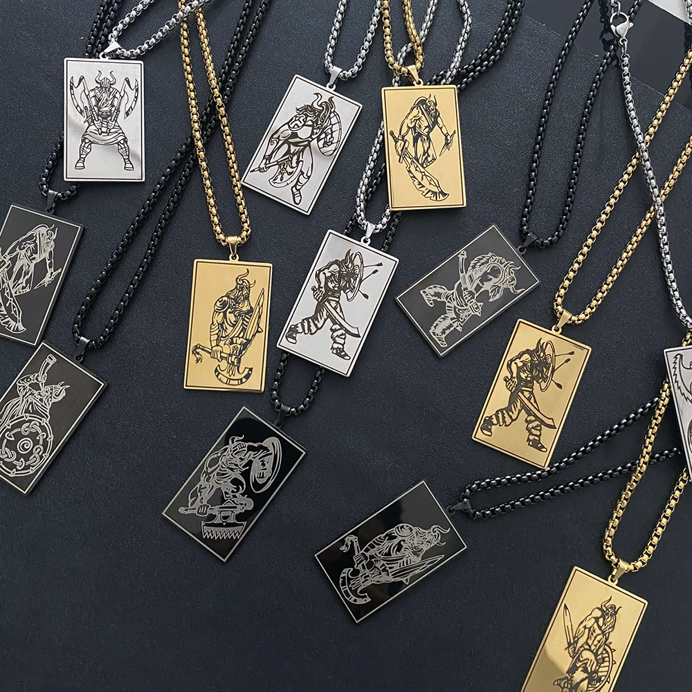 Vintage Medieval Warrior Berserk Viking WithTattoo On Skin Square Stainless Steel Necklace Amulet Good Luck Pendant
Vintage Medieval Warrior Berserk Viking WithTattoo On Skin Square Stainless Steel Necklace Amulet Good Luck Pendant