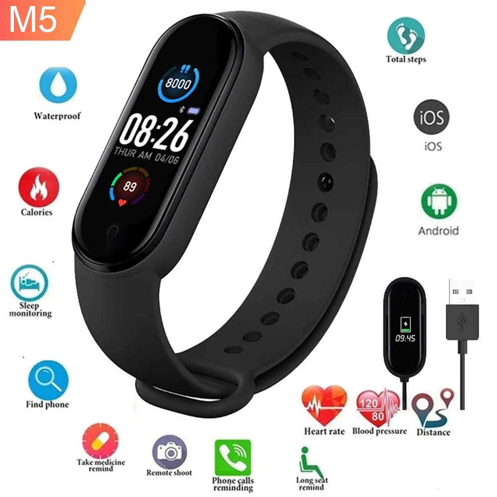 New M5 intelligent bracelet exercise tracker ms man heart rate digital watch sleep health monitor heart rate, blood pressure det
New M5 intelligent bracelet exercise tracker ms man heart rate digital watch sleep health monitor heart rate, blood pressure det