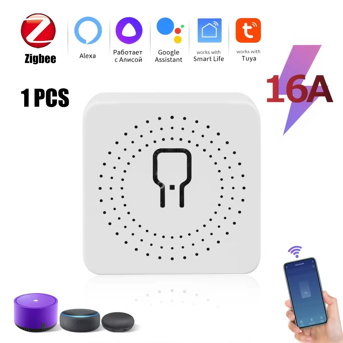 Shine-tale Умный мини-выключатель WiFi/Zigbee 3.0
Shine-tale Умный мини-выключатель WiFi/Zigbee 3.0